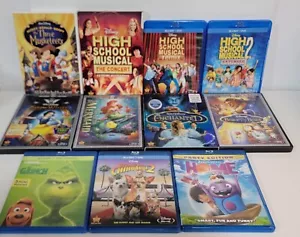 Lot 11 Blu Ray DVD Movie Like New HOME ENCHANTED GRINCH SNOW WHITE CHIHUAHUA ETC - Picture 1 of 6