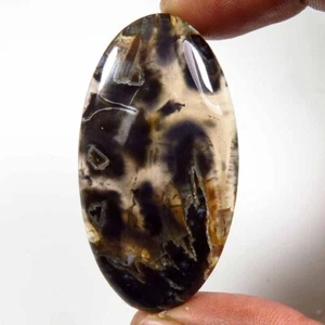 Cabinas de ágata pseudomorfo palo 50x26 mm hechas a mano ovaladas lisas piedras preciosas naturales ST-84 - Imagen 1 de 9