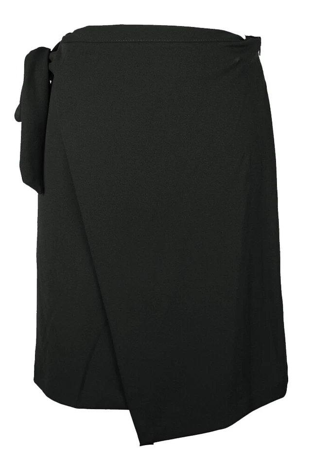 ECI Womens 1387 Black Faux Wrap Knee Length Casual Skirt S B B