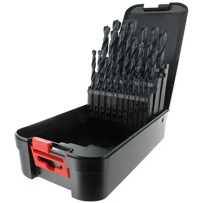Profi Spiralbohrer-Set HSS-R, 25 tlg., DIN338, 1-13 mm Handwerker-Metallbohrer - Bild 1 von 4