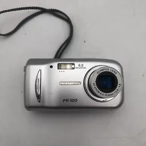 Olympus FE-120 Digital Compact Silver Camera 6.0 Megapixels PARTS REPAIR READ - Picture 1 of 15