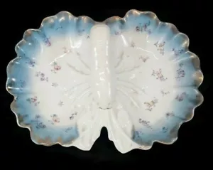 Vintage Victoria Carlsbad Austria Porcelain Lobster Divider Serving Platter Dish - Picture 1 of 6