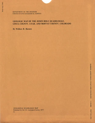 Mapa geológico del USGS: cuadrilátero Jones Hole, Utah-Colorado Foto 1 de 3
