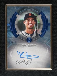 2020 Bowman Transcendent Collection Blue /10 Riley Greene #BTA-RG Auto