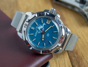 Wostok Vostok Soviet Wrist Mens Vintage Diver Watch USSR Soviet Gift For Men - Picture 1 of 13