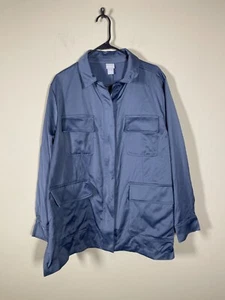 Chico's Damen Metallic Grau Reißverschluss Knopf Tunika Jacke Gr: 4 (20-22) - Bild 1 von 5