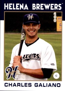 2016 Helena Brewers Grandstand #11 Charles Galiano Dix Hills New York NY Card