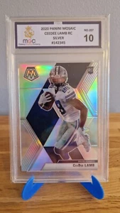 CeeDee Lamb Rookie 2020 Panini Mosaic Silver Prizm Grade 10 GM Cowboys RC NFL - Picture 1 of 2