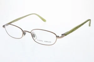 NEW Laura Ashley Kelsey Spice Green Oval Silver Metal Eyeglasses 49/19-135 mm - Picture 1 of 7