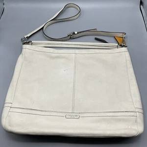 Bolso bandolera de hombro Coach Park Hobo de cuero F23293 blanco - Imagen 1 de 10