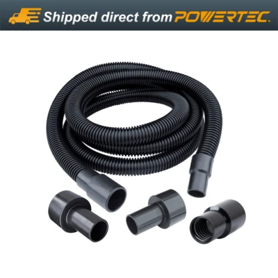 POWERTEC 70347 Kit de manguera de recolección de polvo de 10 pies con 5 accesorios para carpintería Foto 1 de 4