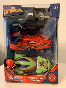 MARVEL SPIDER-MAN GREEN GOBLIN, SPIDER-MAN AND SPIDER-MAN SYMBIOTE FRICTION CARS - Picture 1 of 4