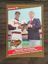 1986 Donruss Highlights Reggie Jackson Eclipses Mantle HR Record #10