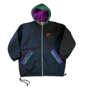 Vintage Nike Urban Jungle Full Zip Puffer Jacket Youth Sz M Peace Raid 23 x 26.5 - Picture 1 of 7