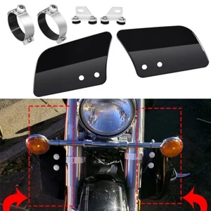 Deflector de aire horquilla de viento delantero negro para motocicleta para Honda para Kawasaki para Yamaha - Imagen 1 de 13