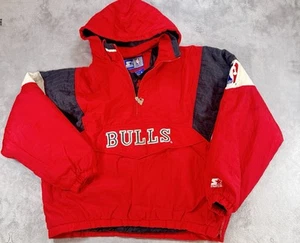 Authentic Rare Vintage 90’s Starter Chicago Bulls Pullover Jacket Size XL🔥 - Picture 1 of 6