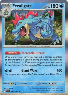 Pokemon - Feraligatr #041/162 - SV05: Temporal Forces Holo - Image 1 of 2