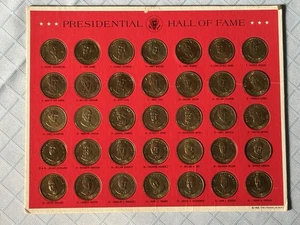 Franklin Mint Presidential Hall of Fame Collector's Set 35 bronze Coins - Picture 1 of 5