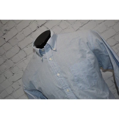 B-D BAGGIES Dress Shirt Men XL Classic Fit Cotton Blue Striped Made in The USA - Image 1 of 4