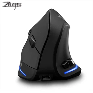 Zelotes F-35 Wireless Gaming Mouse Erect Position 2.4G Rechargeable Three Levels - Picture 1 of 7