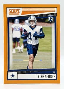 2022 Score Orange #396 Ty Fryfogle RC Dallas Cowboys - Bild 1 von 2