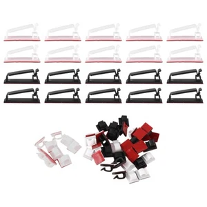 60 STÜCK Selbstklebende Kabelclips, Wanddrahthalter, Kabel-Organizer für Ka7780 - Photo 1/9