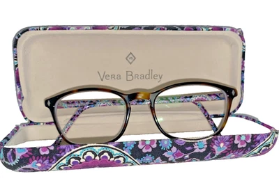 Vera Bradley Kari Medalhão Lilás 4919 Armação de Óculos 49mm com Estojo Correspondente LEIA - Imagem 1 de 4