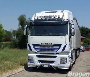 Roof Bar + LEDs + Spots + Beacon For Iveco Stralis Cube HW Active Space Time Cab - Picture 1 of 7