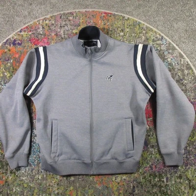 Chaqueta de Pista Abercrombie & Fitch Para Hombre M Gris Cremallera Completa Simulación Y2K Usada en Excelente Condición Foto 1 de 4
