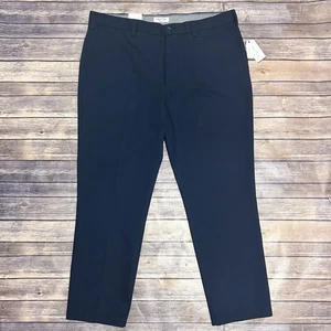 Pantalones Nautica Anchor Azul Marino Rayas Texturizados Calce Ajustado Algodón Nuevos 40 X 30 - Imagen 1 de 10
