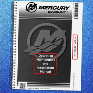 MERCURY 30 40 50 60 FOURSTROKE MOTOR OWNERS MANUAL SECURED - TOUGH FRONT & BACK - Picture 1 of 7