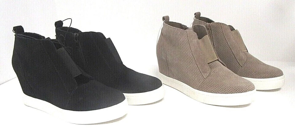 Steve Madden Wedge Heel Sneaker Shoes Side Zipper *CHOOSE SIZE AND COLOR* - Image 1 of 1