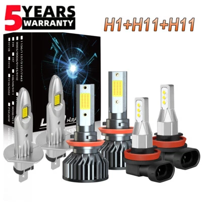 For Ford Focus 2012-2018 6x LED Headlight High/Low Fog lights Combo Bulbs White - image 1 of 4