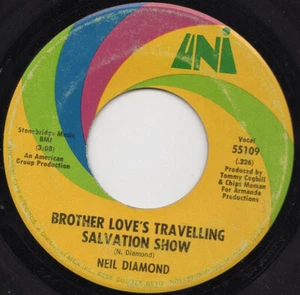 Bror Love's Travelling Salvation Show Single Record Vinyl 45 RPM Neil Diamond - Picture 1 of 1