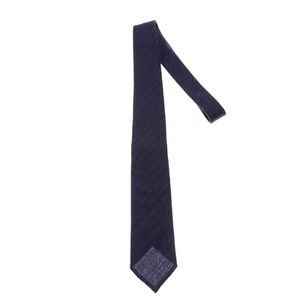 Belvest NWT Neck Tie in Navy with Blue Stripes 100% Wool Made in Italy - Picture 1 of 8