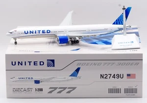 Avión diecast modelo N2749U JC Wings 1:200 United Boeing B777-300ER aletas hacia abajo - Imagen 1 de 14