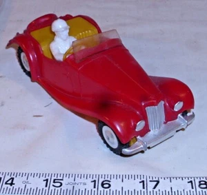 MG BRITISH SPORTS CAR PLASTIC FRICTION TOY WORKS - Picture 1 of 3