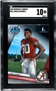 2023 Bowman Chrome U #86 Jihaad Campbell SGC 10 GEM MINT RC Alabama  - Picture 1 of 1