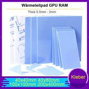 Kleber Wärmeleitpad GPU RAM Thermal Pad Silikon 40x40mm 100x100mm 200x400mm - Bild 1 von 12