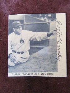 Joe McCarthy Autographed B/W Magazine Paper Clipping - Hall of Fame "Old Marse" - Picture 1 of 2