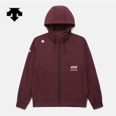 DESCENTE USA TRIATHLON BURGUNDY Woven Jacket ASIAN FIT - Image 1 of 4