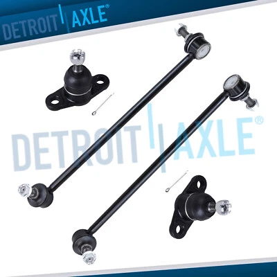 4pc Front Lower Ball Joints Sway Bars for 2006-2011 Hyundai Accent Kia Rio Rio5 - Image 1 of 4