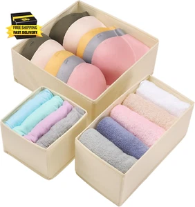 Foldable Dresser Drawer Organizers Clothes & Underwear Storage Box Drawer Divide - Picture 1 of 7
