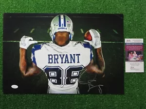 DEZ BRYANT DALLAS COWBOYS SIGNED 12x18 PHOTO "What's My Name" JSA COA - Bild 1 von 4