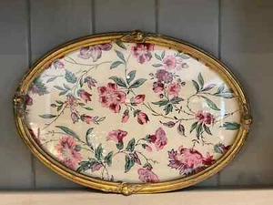 Vintage gerahmte Tapete für französisches Boudoir Styling / dekorative Antiquitäten / 1 Stück - Bild 1 von 9