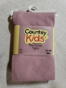 NIP Country Kids solid tights pima cotton girls 12-24 months item # 3722 baby  - Picture 1 of 4