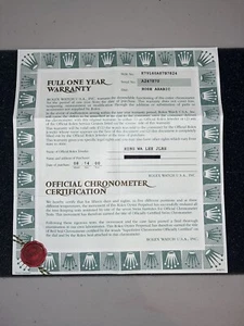 Rolex Certificate Paper Guarantee/Garantie 79160 Datejust - Picture 1 of 2