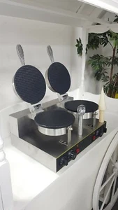 Commercial Table/Counter Top Double Ice Cream Cone/Omelette/Egg Roll Machine - Picture 1 of 7