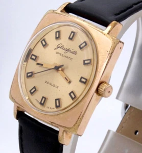 Legendare GUB GLASHÜTTE Spezimatic Kal.74 Armbanduhr 1975 26 Steine - Picture 1 of 9