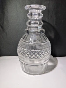 ANTIGUA BARRA CORTE TRASERO CRISTAL VIDRIO JARRA BOTELLA SIN TAPÓN 8.5" #1C - Imagen 1 de 9